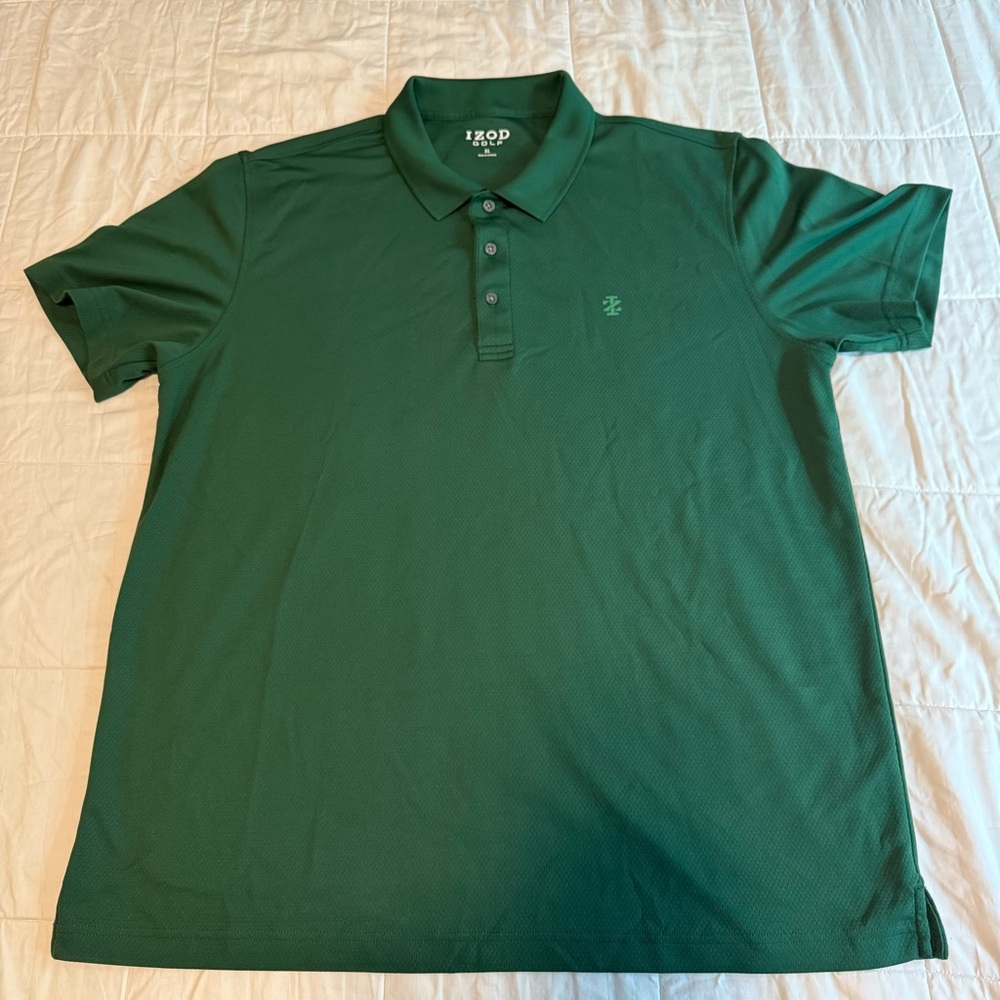 IZOD Golf Men's Green Polo Shirt, size XL